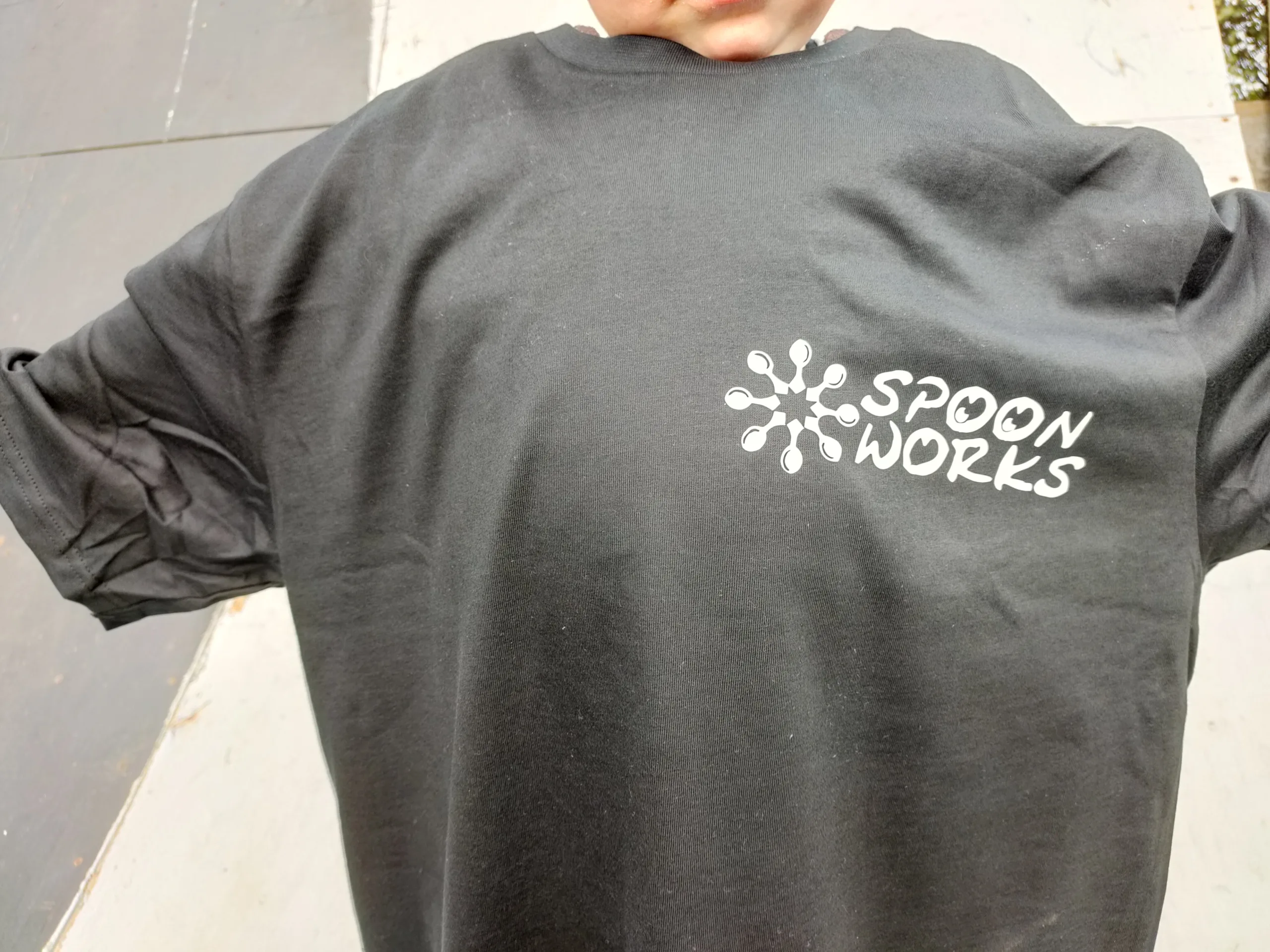 Spoonworks BMX Base Line T-Shirts (Black - Small Logo)
