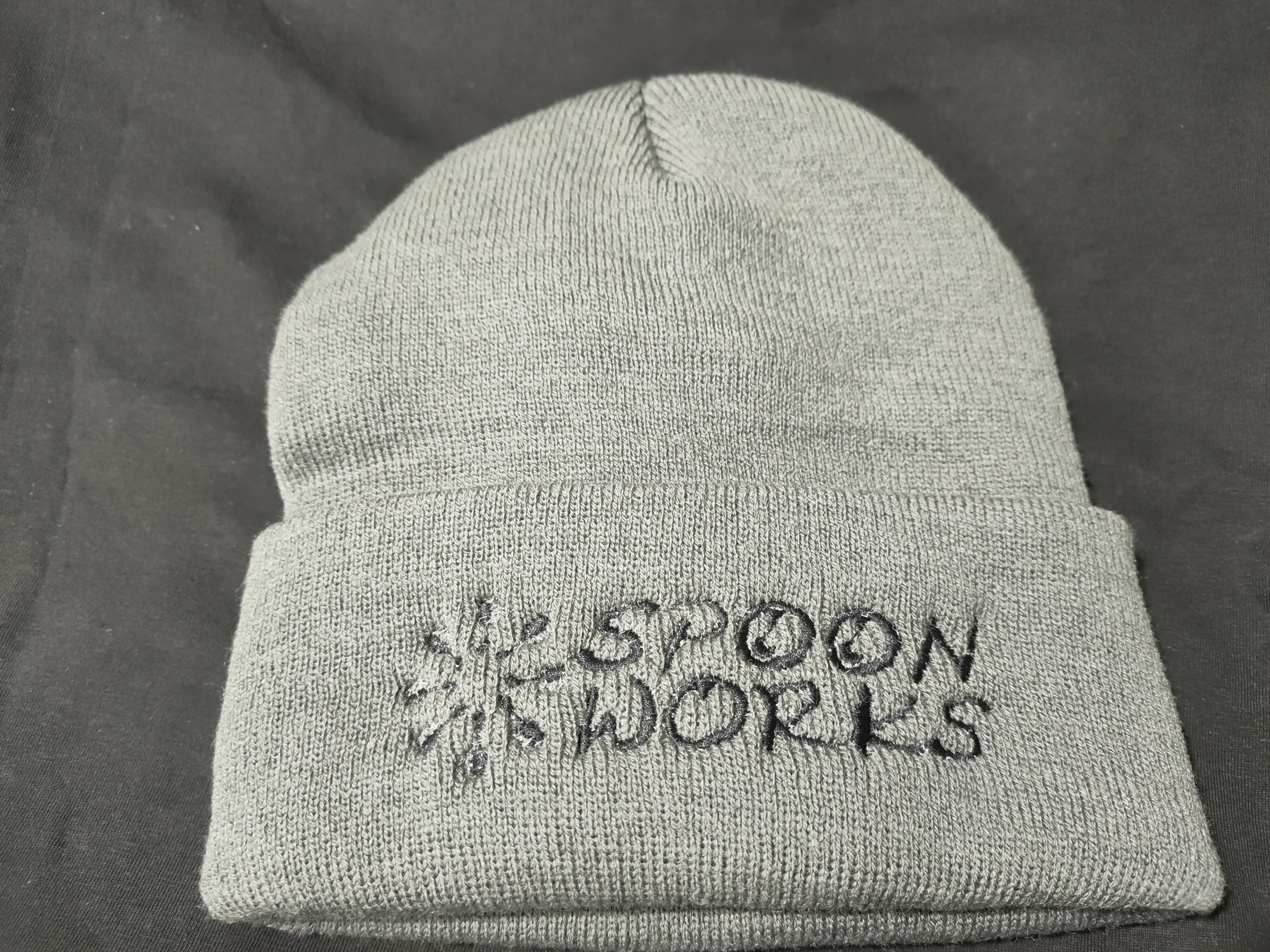 Spoonworks BMX Base Line Logo Beanie (Gray/Black)