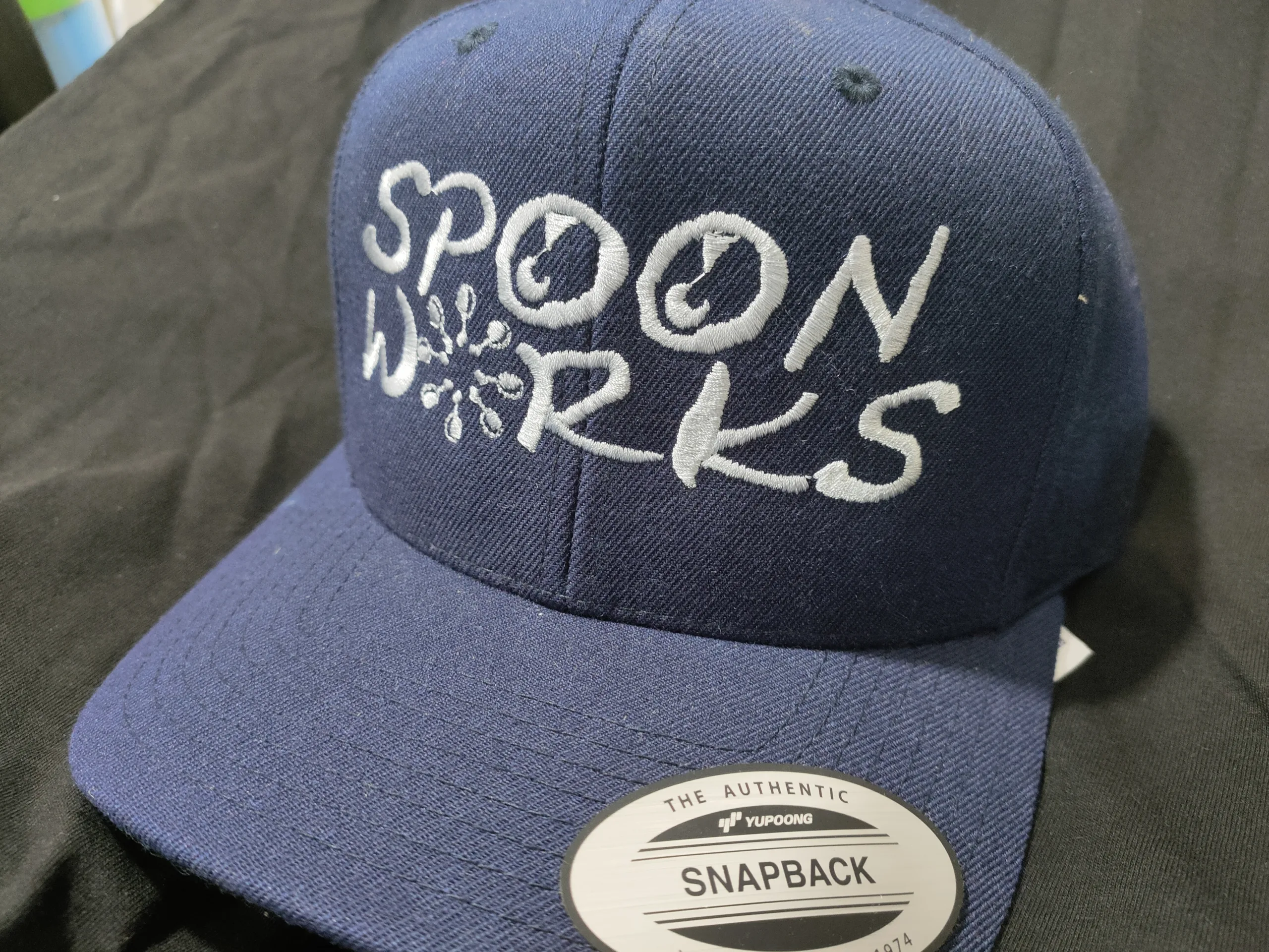 Spoonworks BMX Original Logo Hat (Navy/Silver Logo)