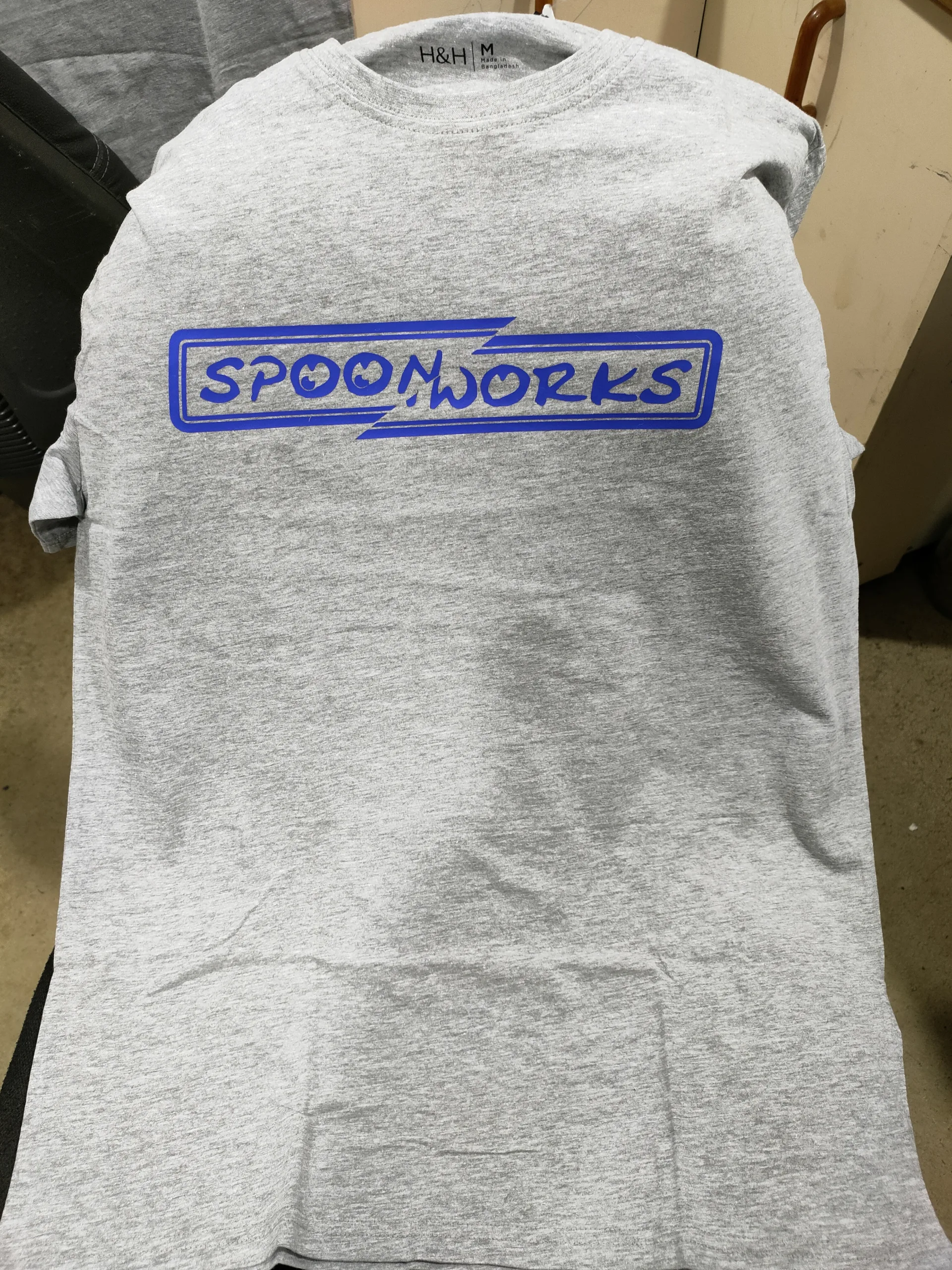 Spoonworks BMX Split Plate T-Shirt (Blue Design)