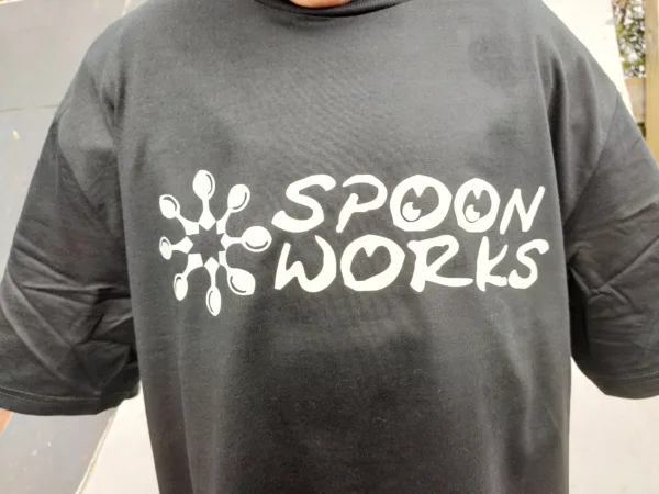Spoonworks Base Line T-Shirts (Black - Large Logo) 1