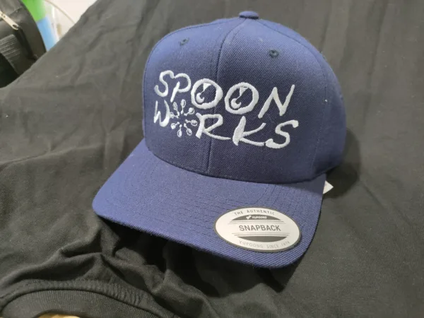 Spoonworks Original Logo Hat (Navy/Silver Logo) 2